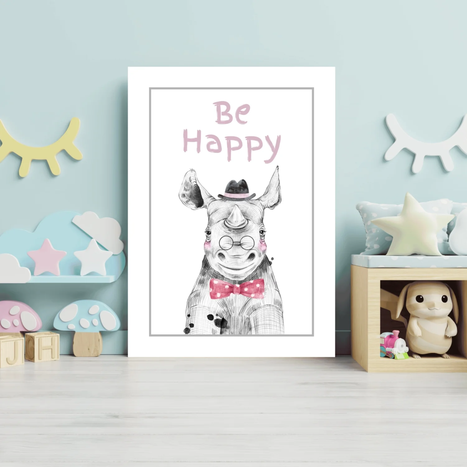 Be Happy Aluminum Print - Image 3