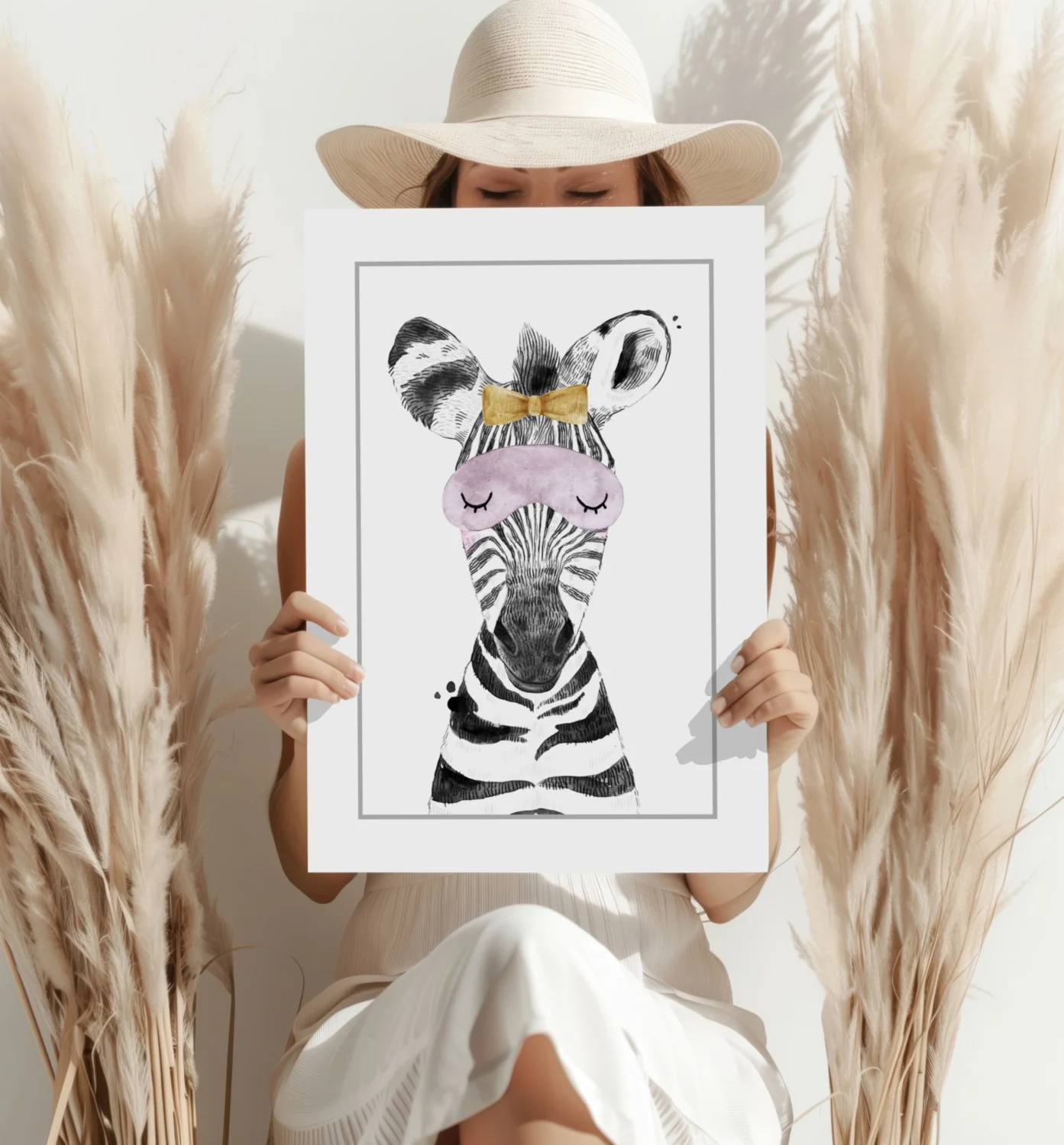 Sleepy Zebra Aluminum Print - Image 4