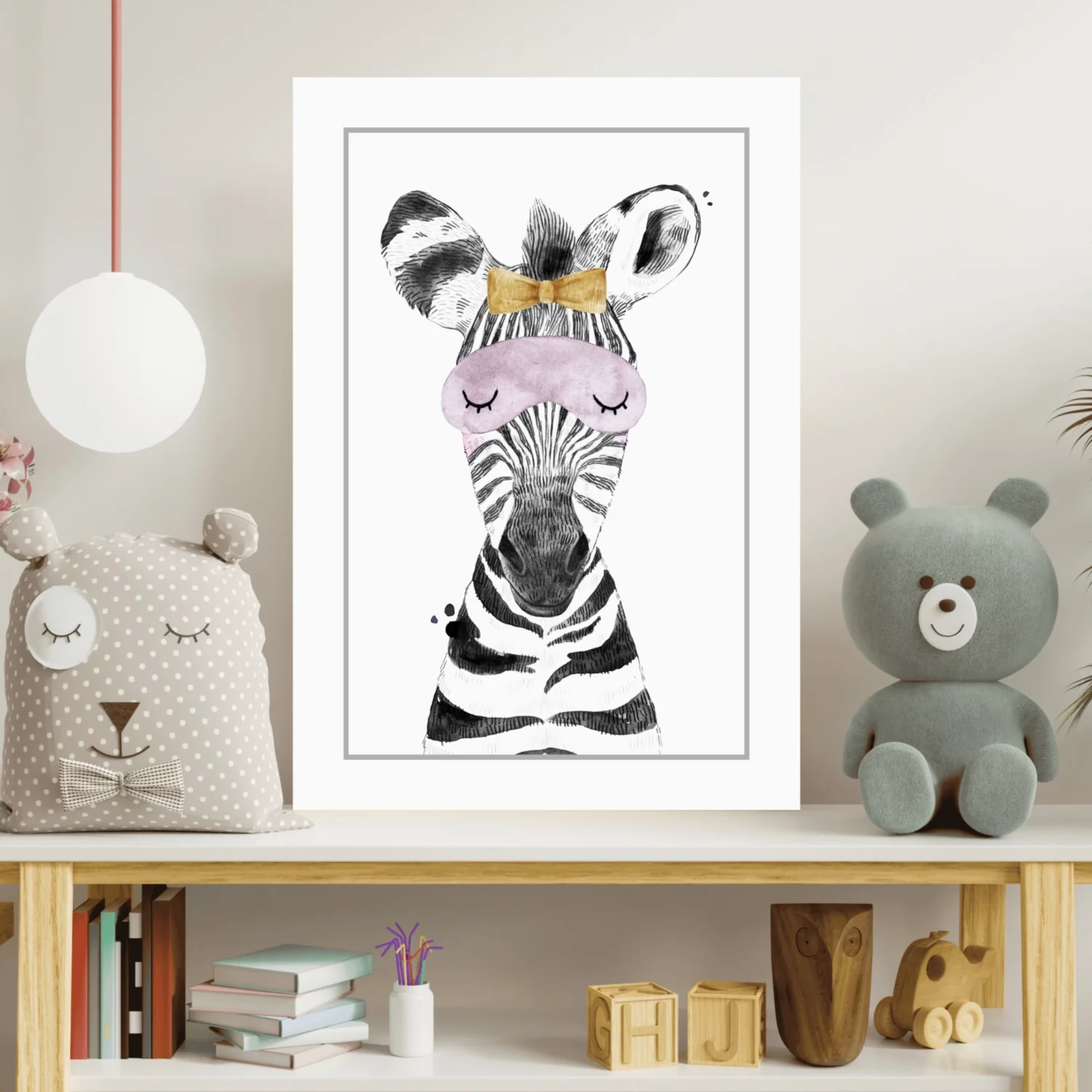 Sleepy Zebra Aluminum Print - Image 5