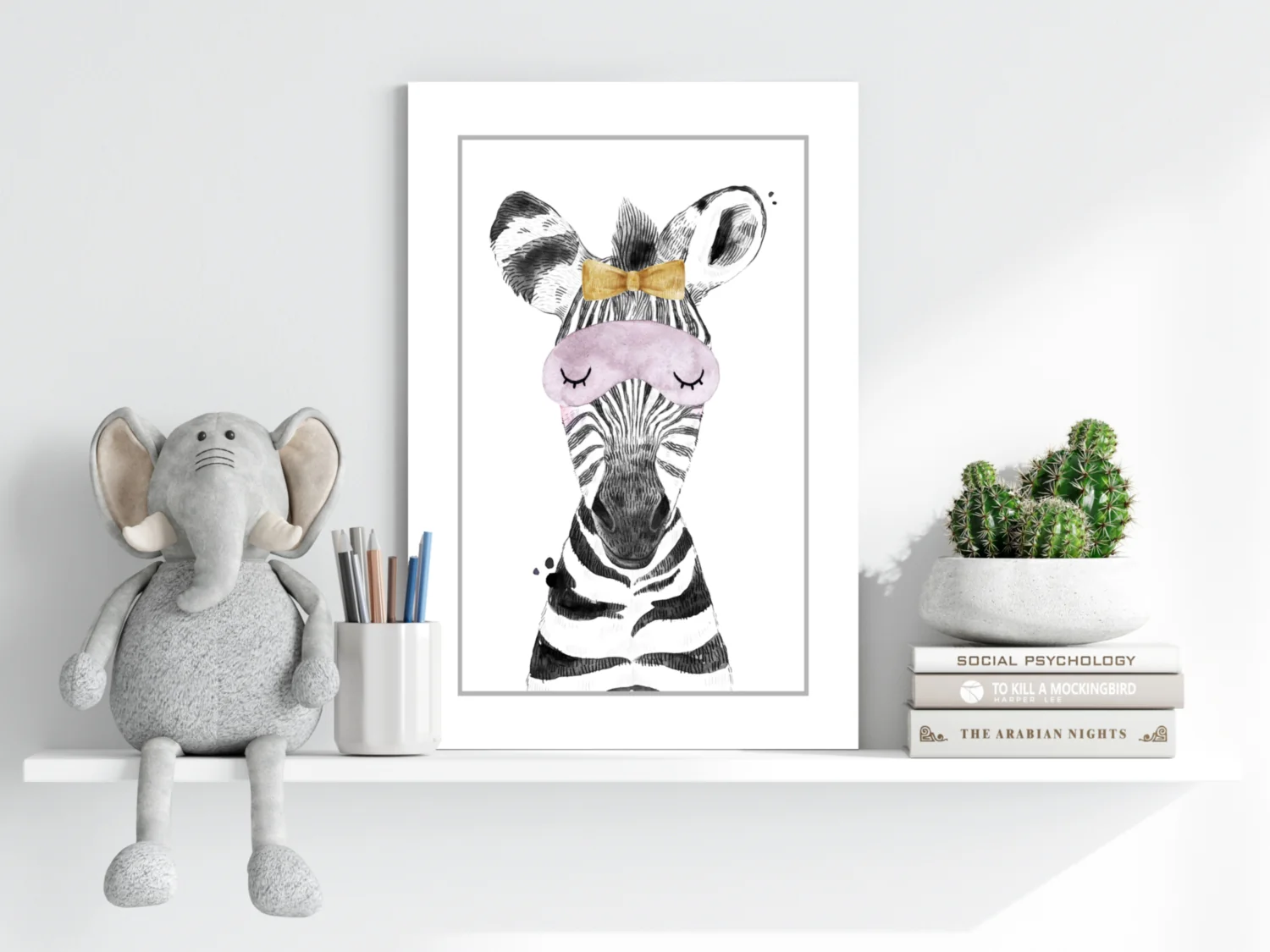 Sleepy Zebra Aluminum Print - Image 6