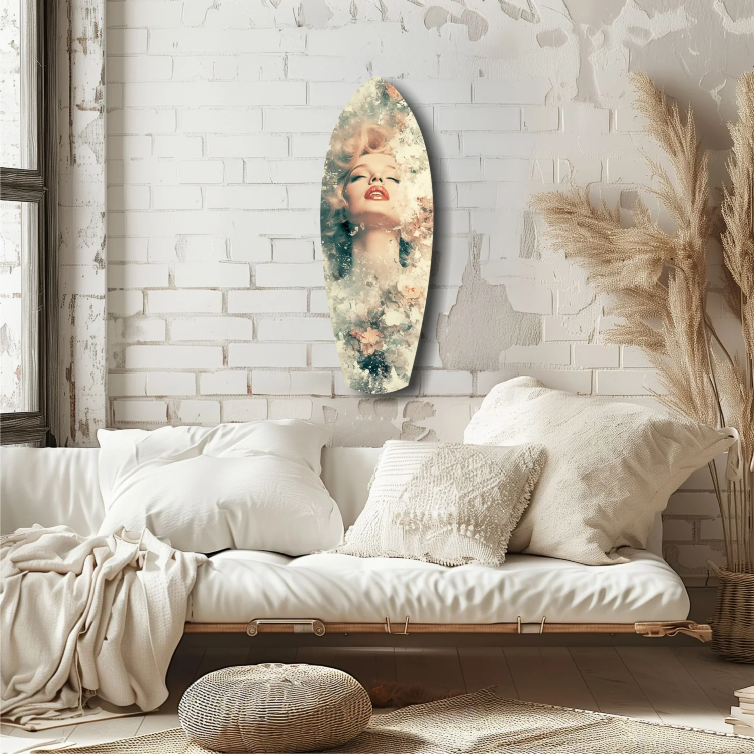Floral Madonna Glass Wall Art - Image 6