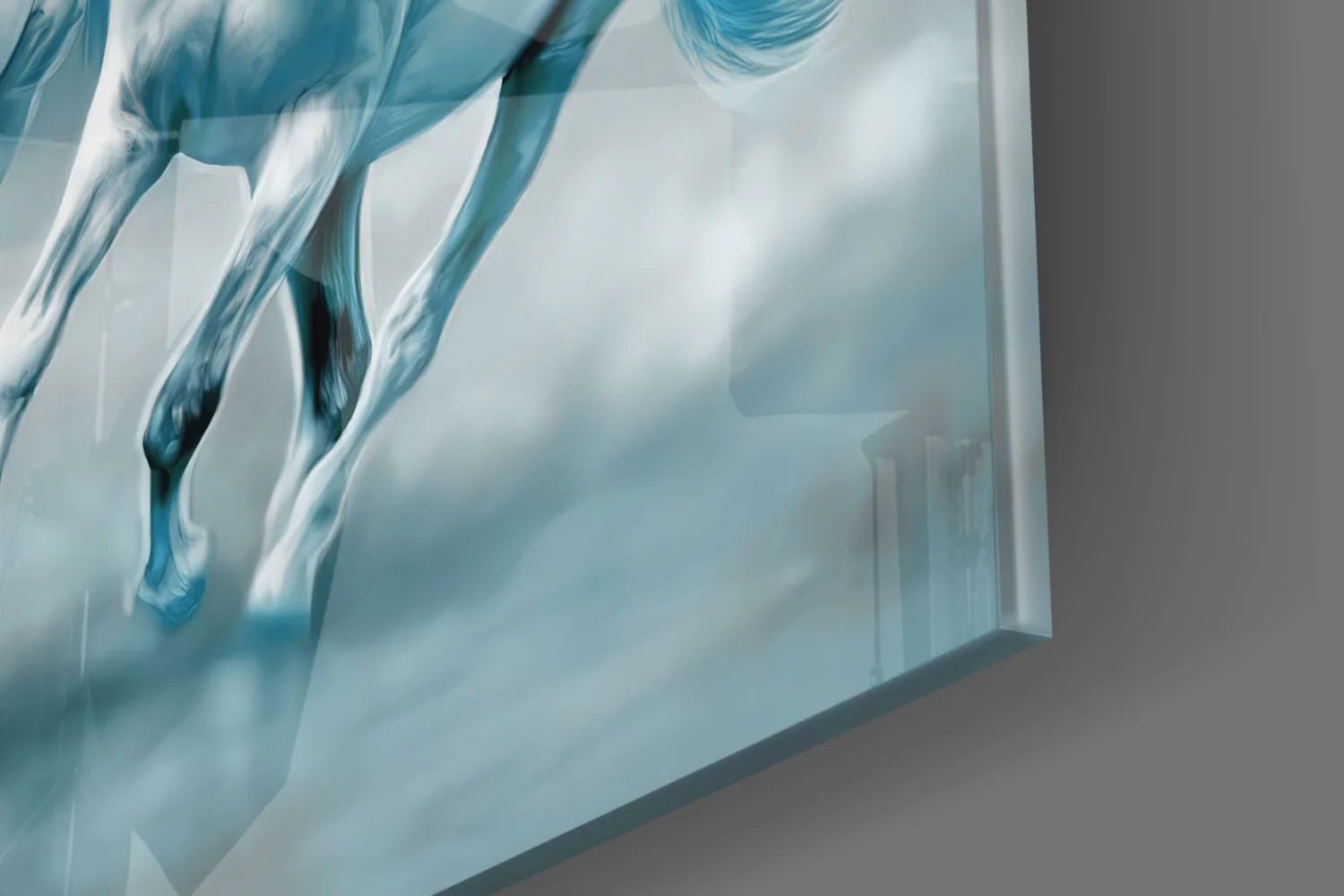 White Horses Glass Wall Art - Image 7