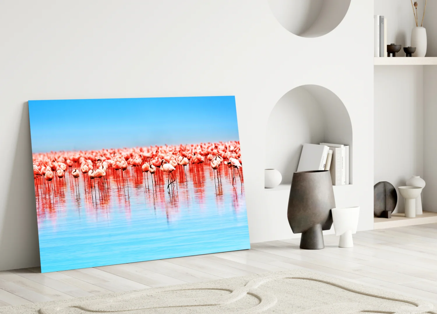 Flamingos Glass Wall Art - Image 3
