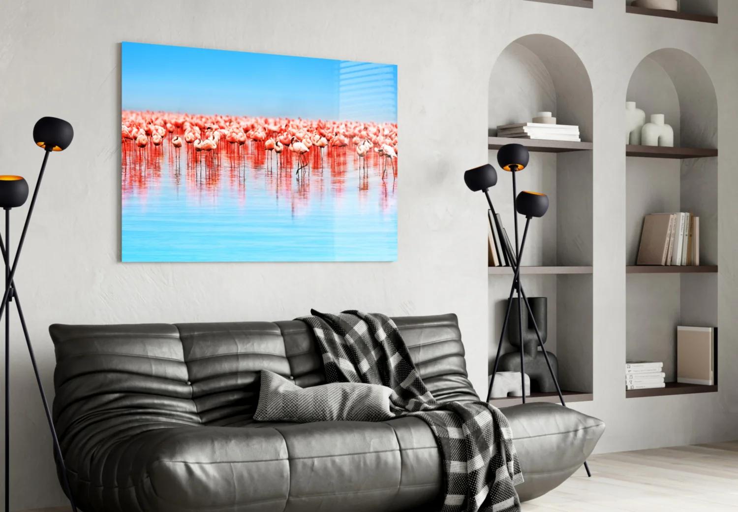 Flamingos Glass Wall Art - Image 4