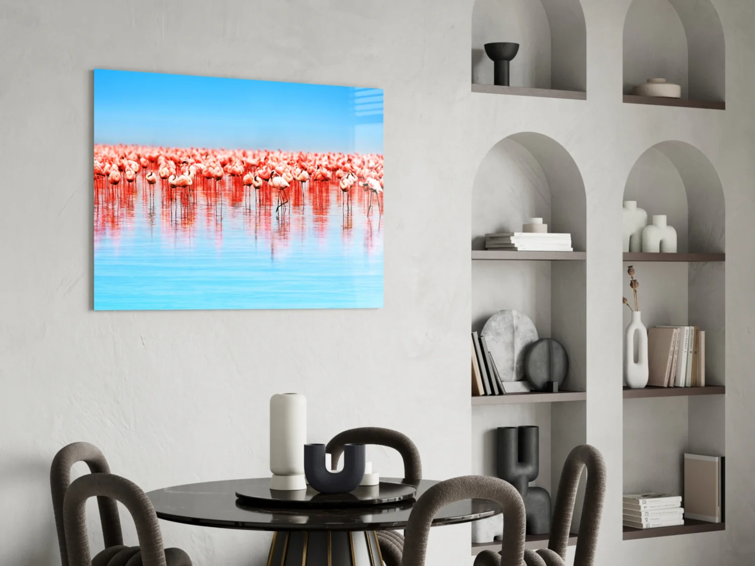 Flamingos Glass Wall Art - Image 5