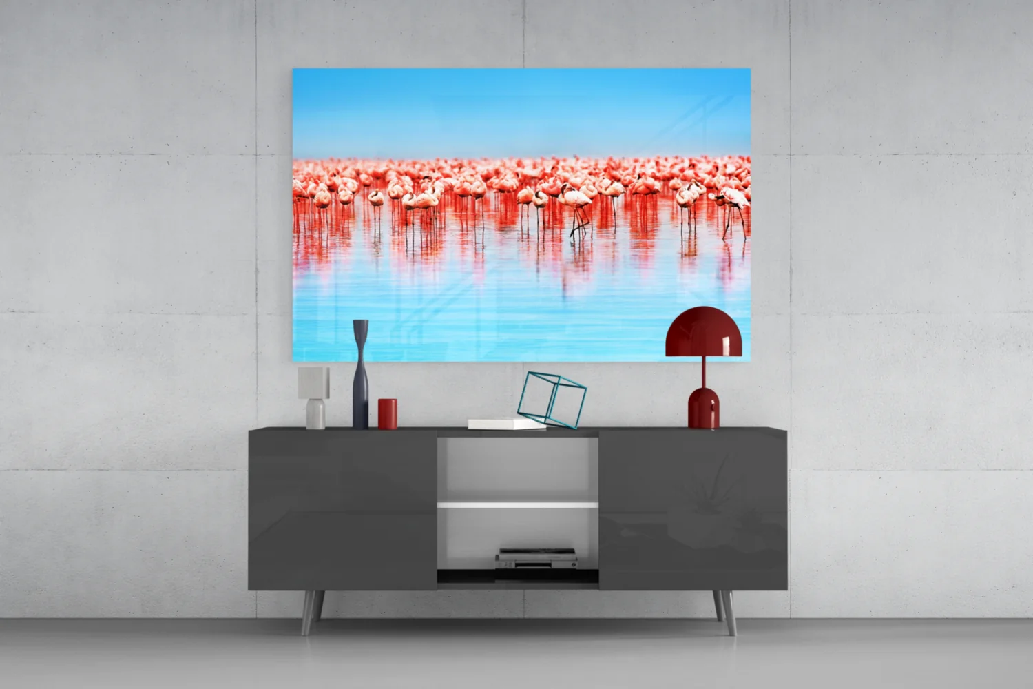 Flamingos Glass Wall Art - Image 8
