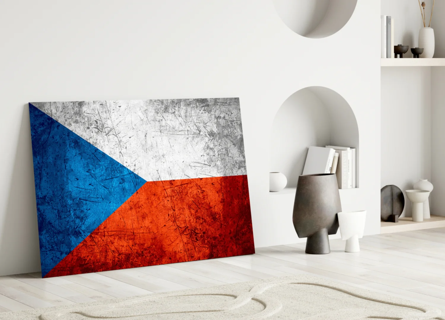 Flag of Czechia Glass Wall Art - Image 3