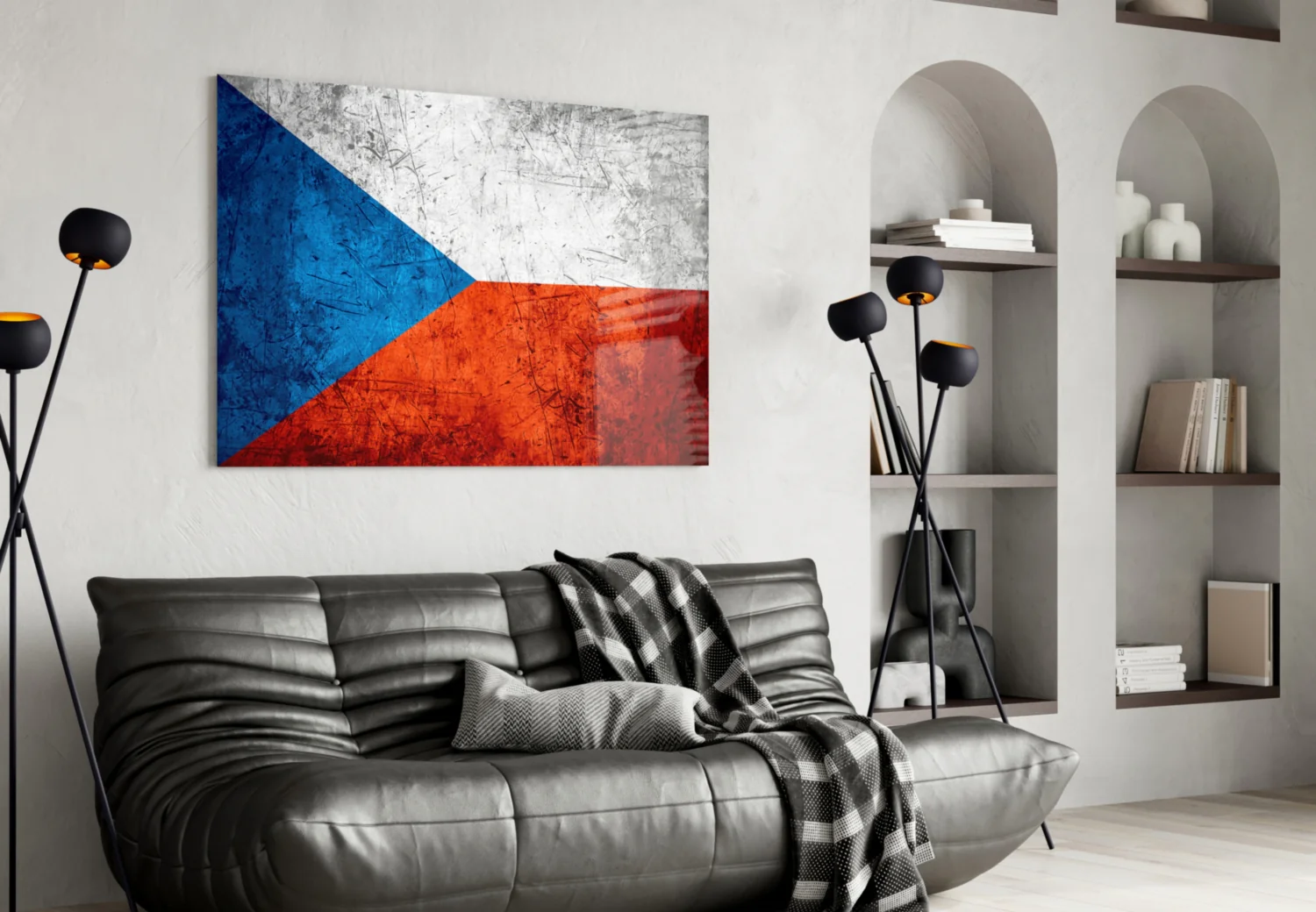 Flag of Czechia Glass Wall Art - Image 4