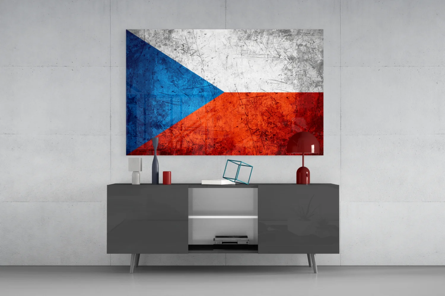 Flag of Czechia Glass Wall Art - Image 8