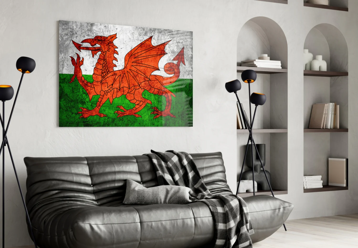 Flag of Wales Glass Wall Art - Image 4