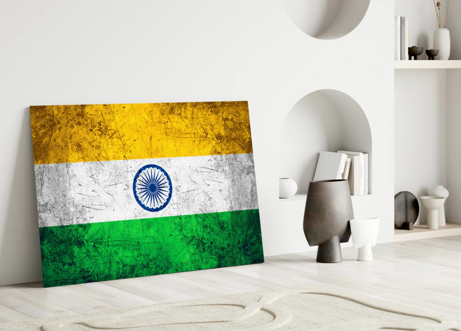 Flag of India Glass Wall Art - Image 3