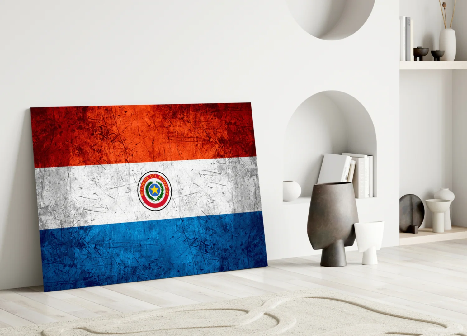 Flag of Paraguay Glass Wall Art - Image 3
