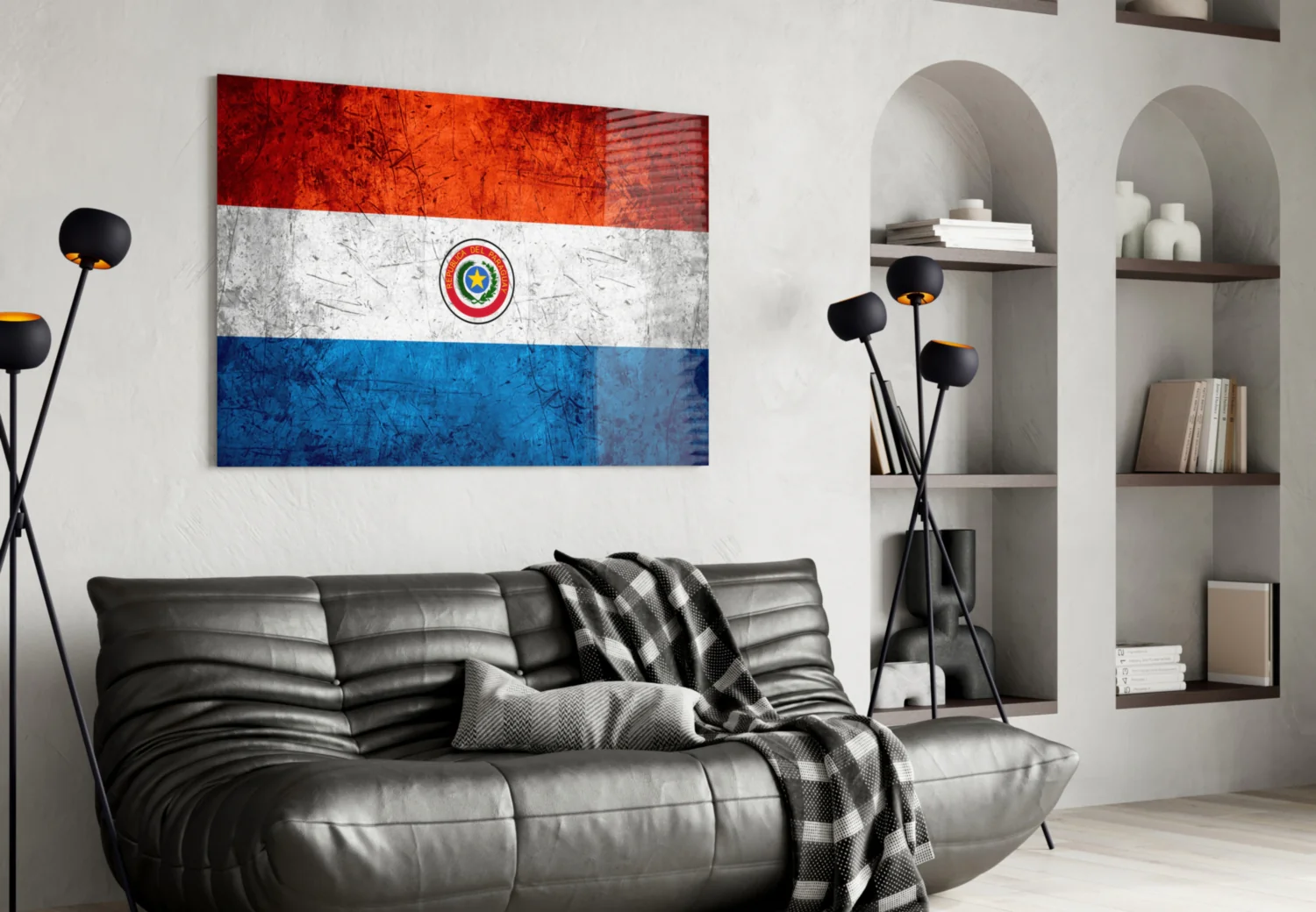 Flag of Paraguay Glass Wall Art - Image 4