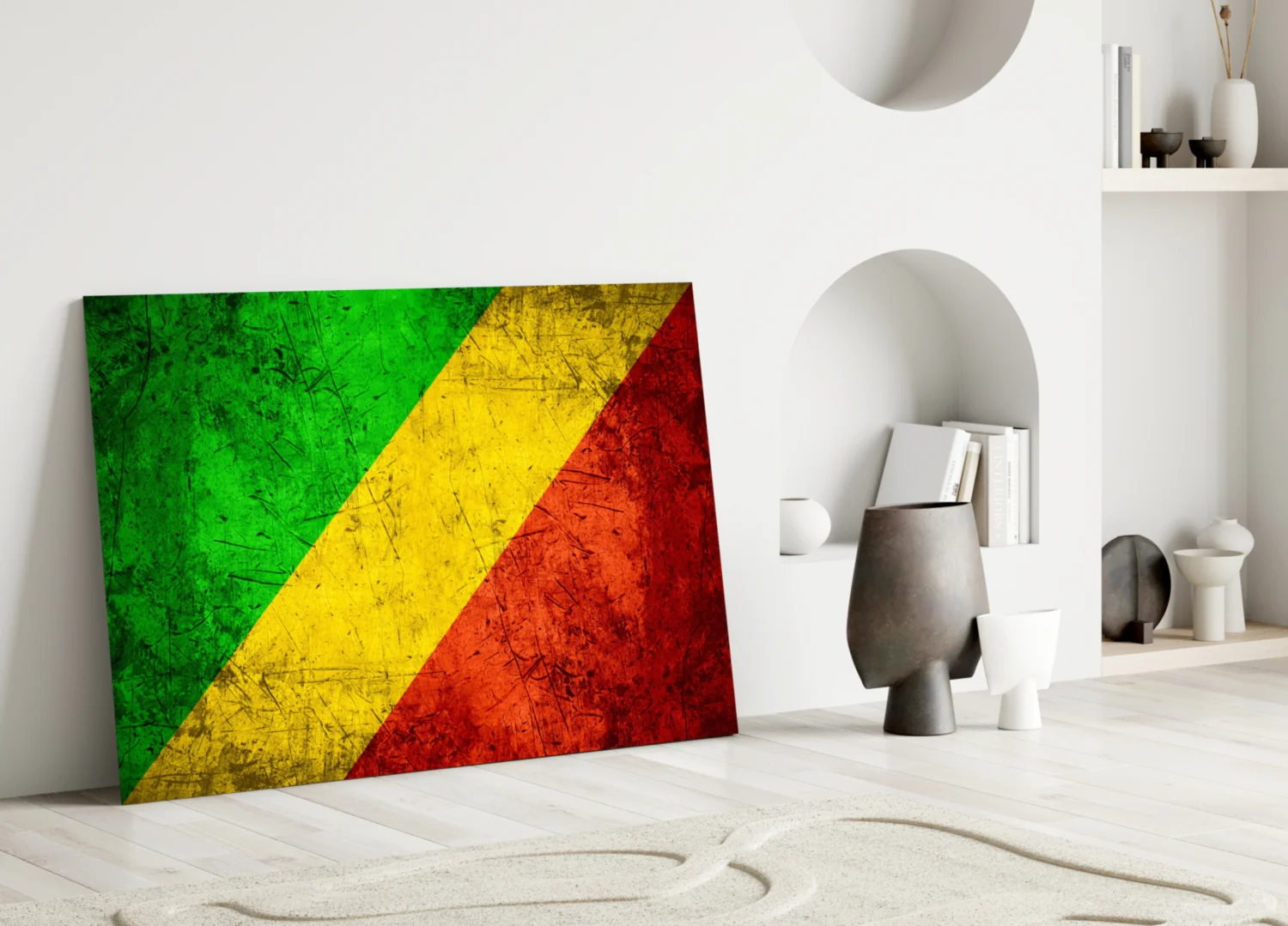 Flag of Republic of the Congo Glass Wall Art - Image 3