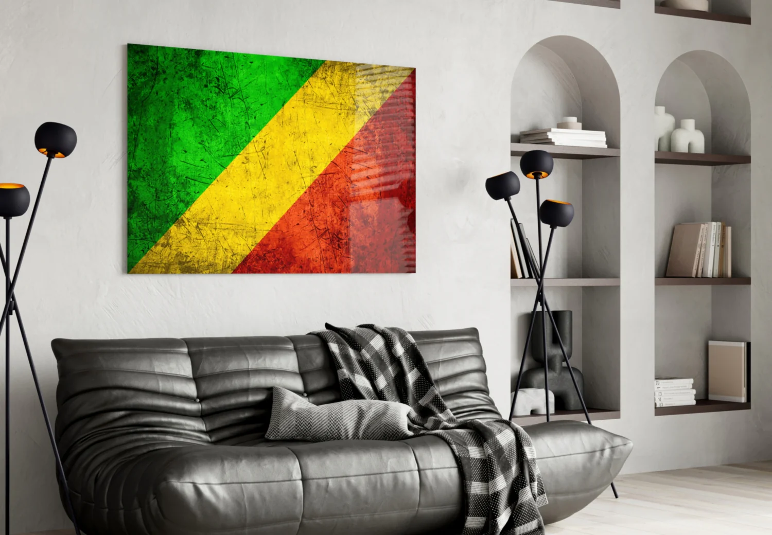 Flag of Republic of the Congo Glass Wall Art - Image 4