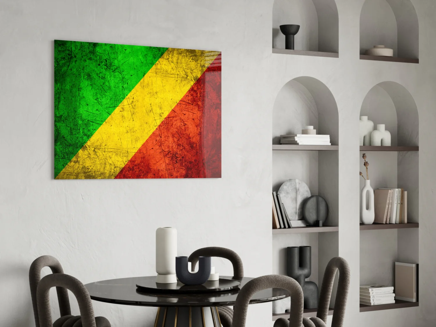 Flag of Republic of the Congo Glass Wall Art - Image 5