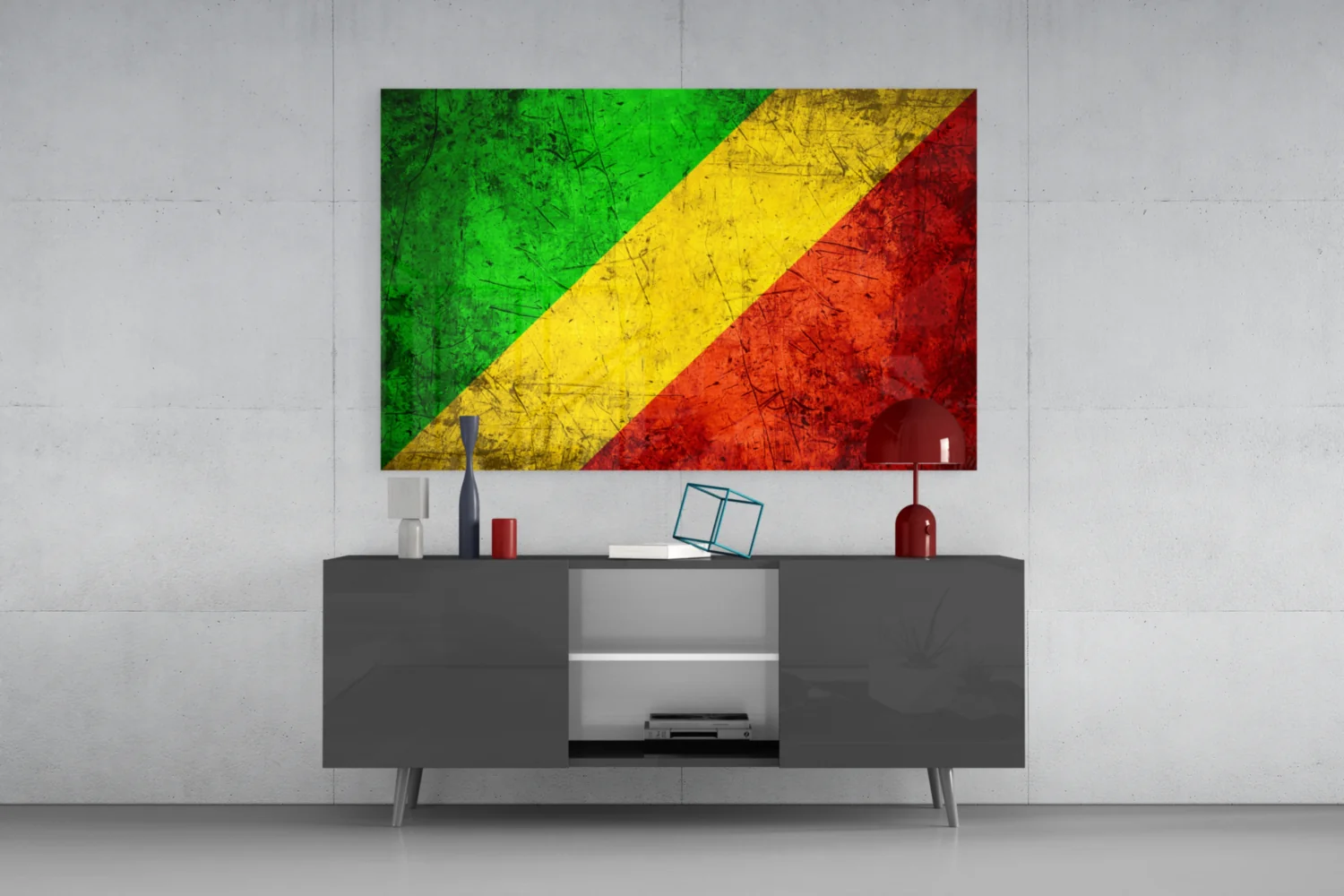 Flag of Republic of the Congo Glass Wall Art - Image 8
