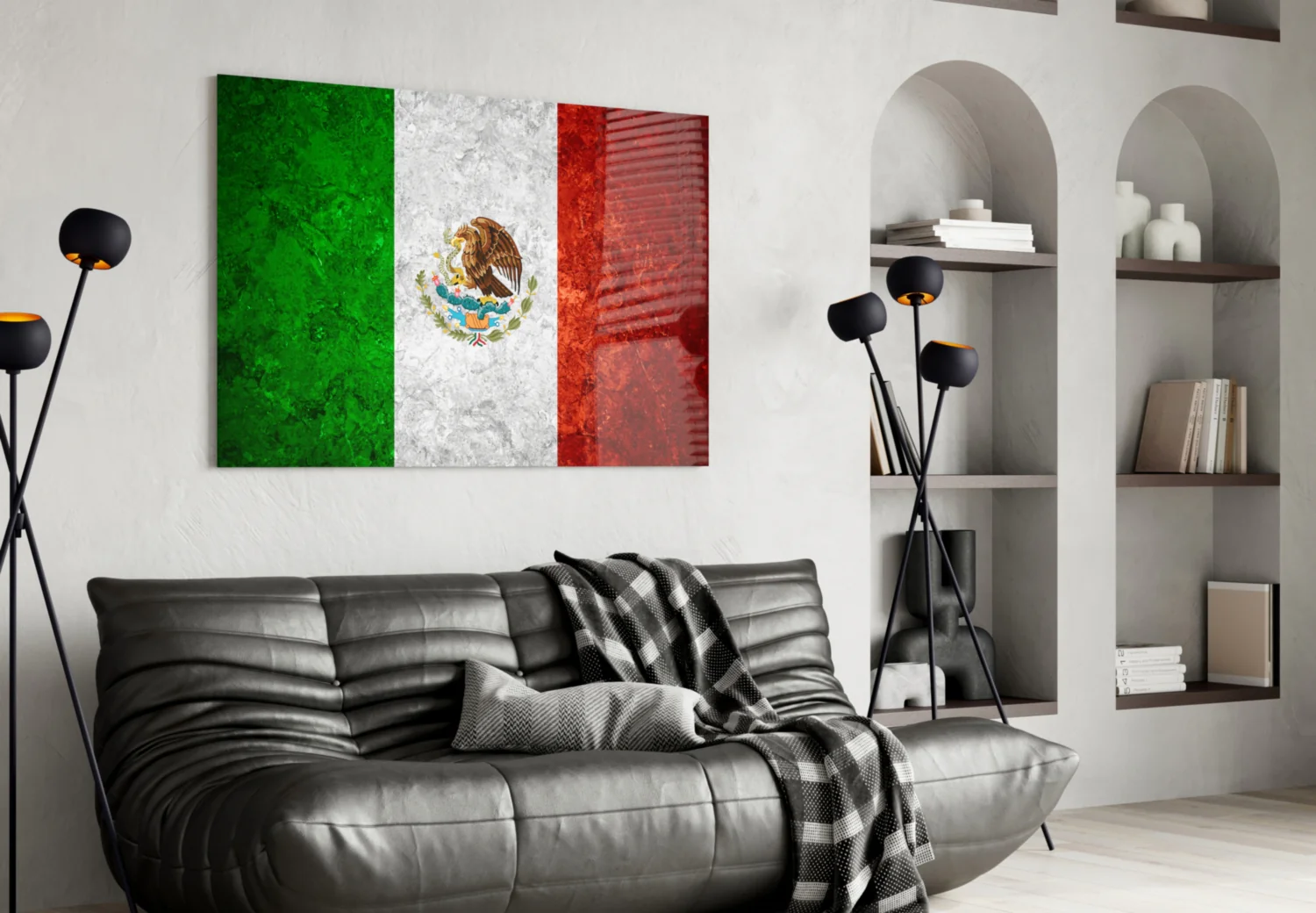 Flag of Mexico Glass Wall Art - Image 4