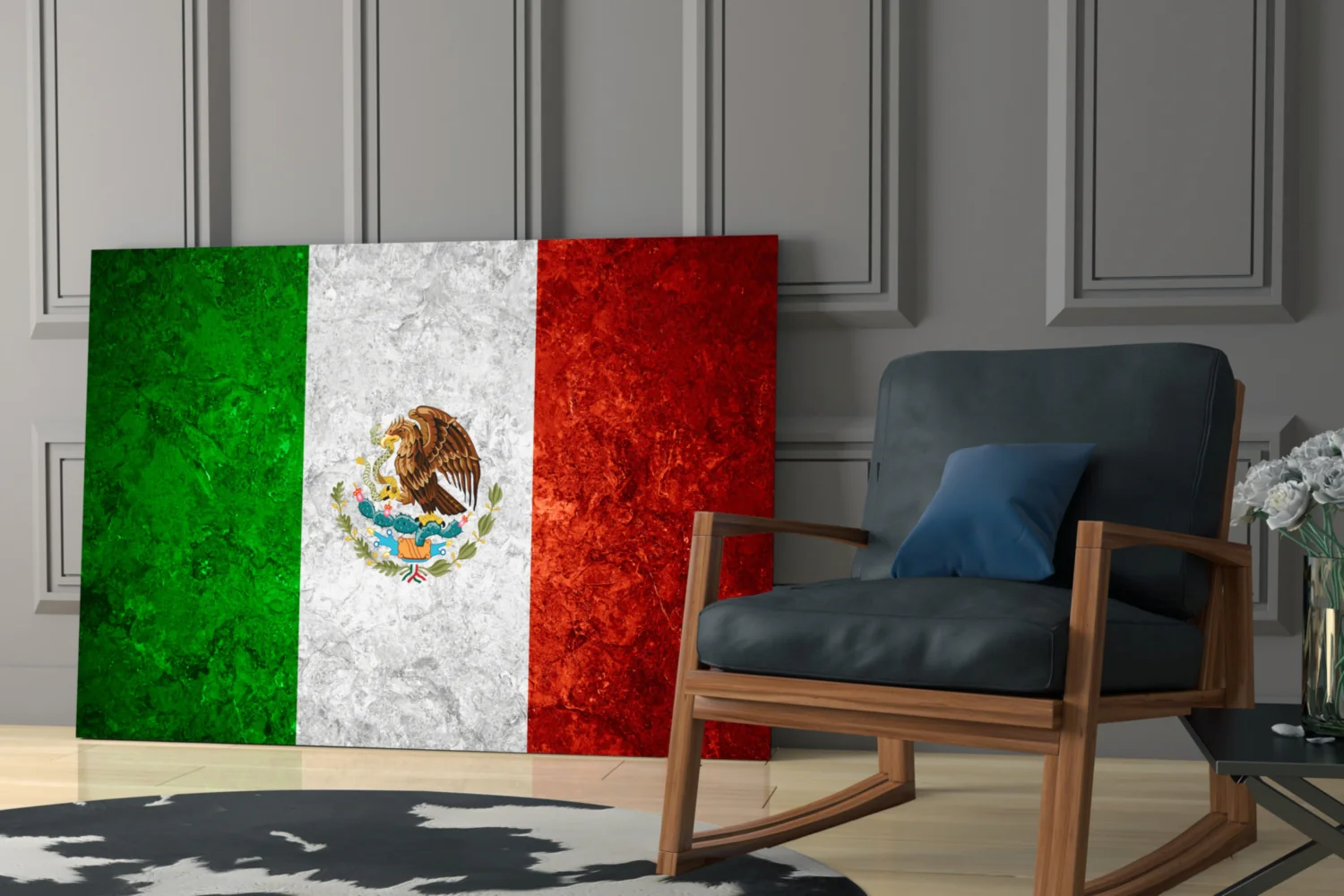 Flag of Mexico Glass Wall Art - Image 6
