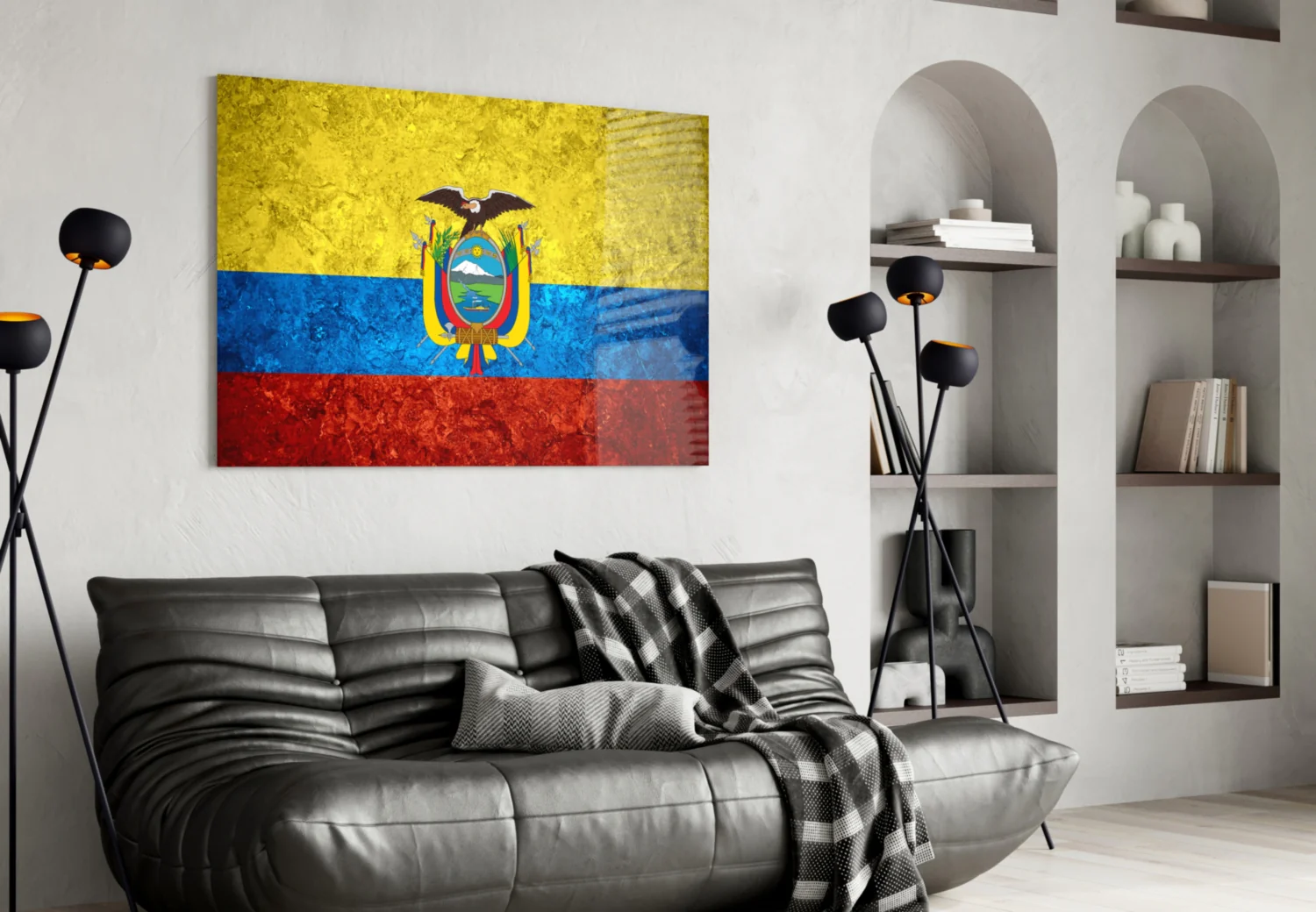 Flag of Ecuador Glass Wall Art - Image 4
