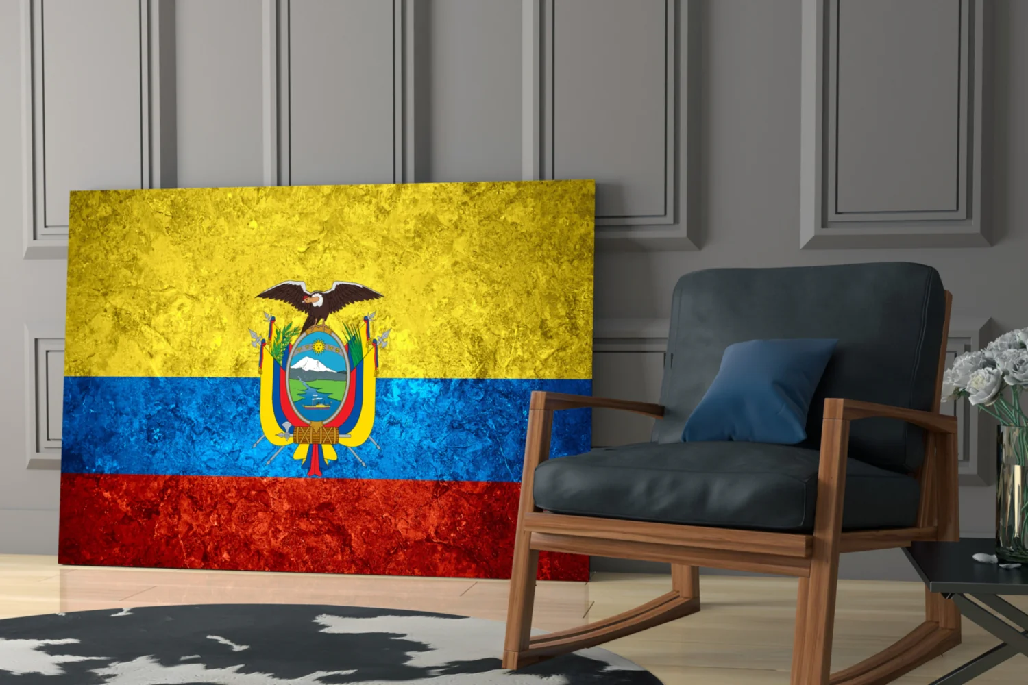 Flag of Ecuador Glass Wall Art - Image 6