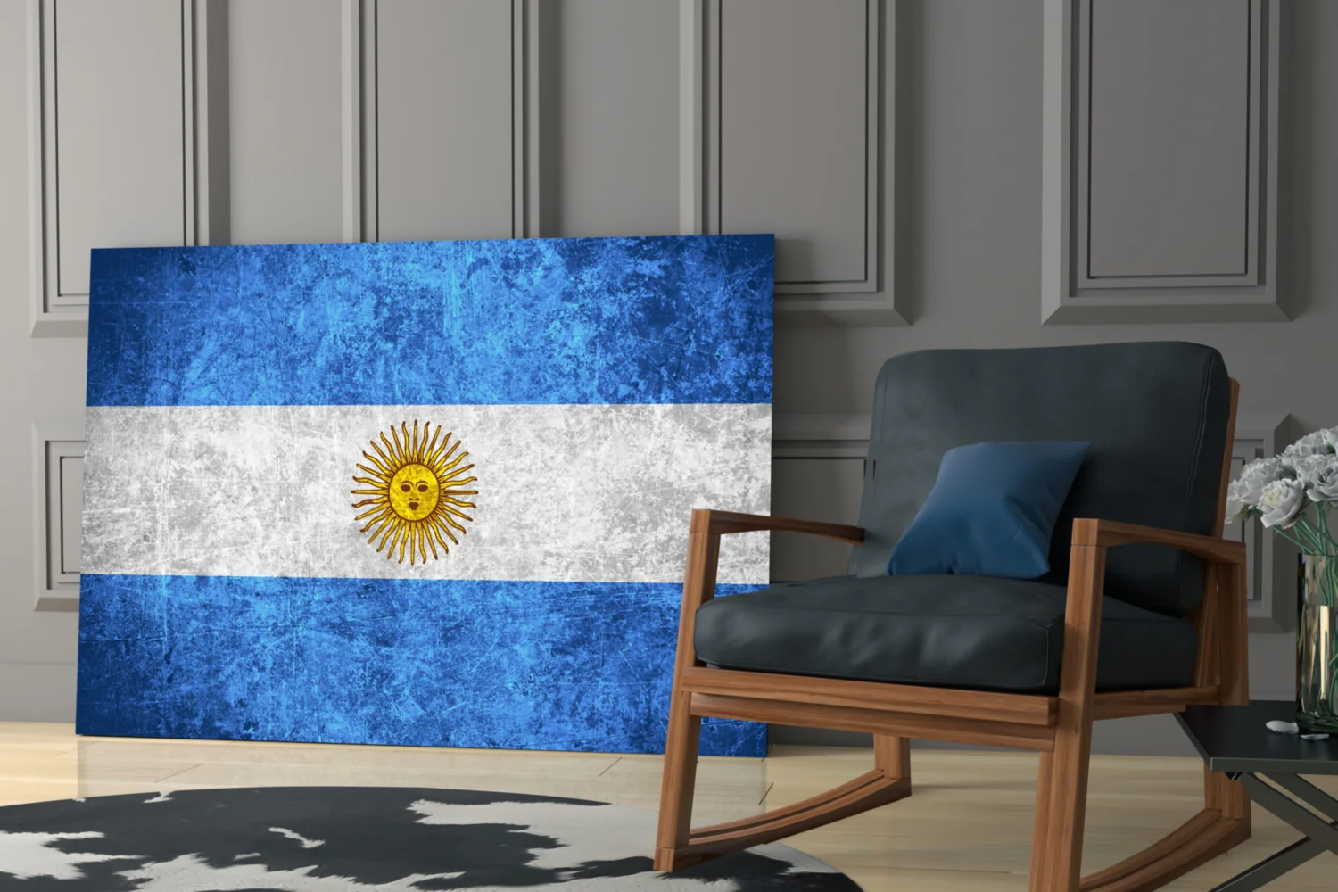 Flag of Argentina Glass Wall Art - Image 6