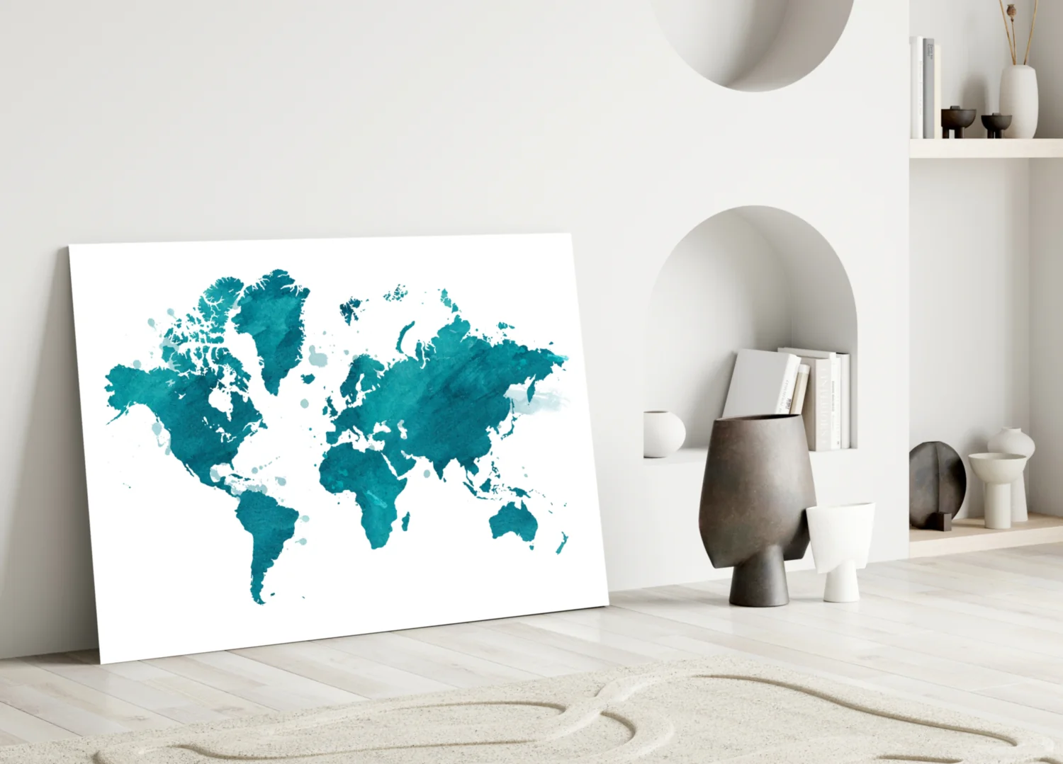 World Map Glass Wall Art - Image 3
