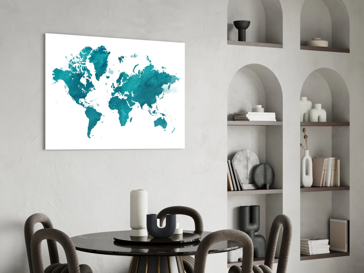 World Map Glass Wall Art - Image 5