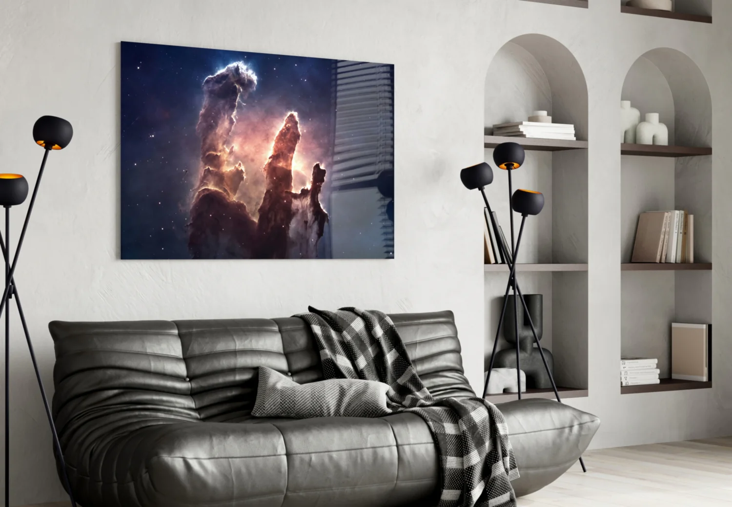 Space Clouds Glass Wall Art - Image 4