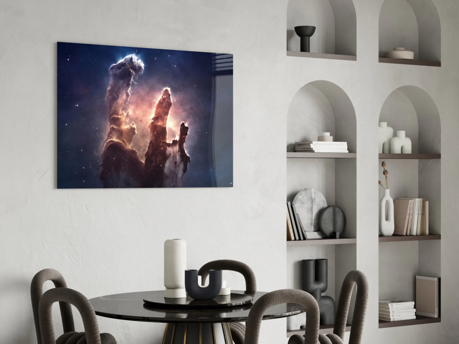 Space Clouds Glass Wall Art - Image 5