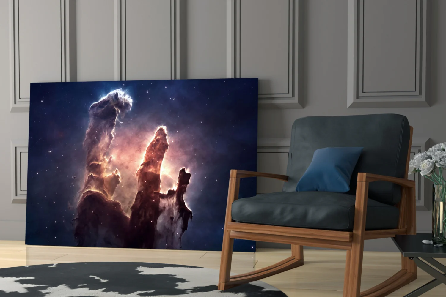 Space Clouds Glass Wall Art - Image 6