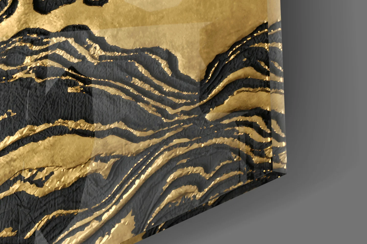 Golden Waves Glass Wall Art - Image 7