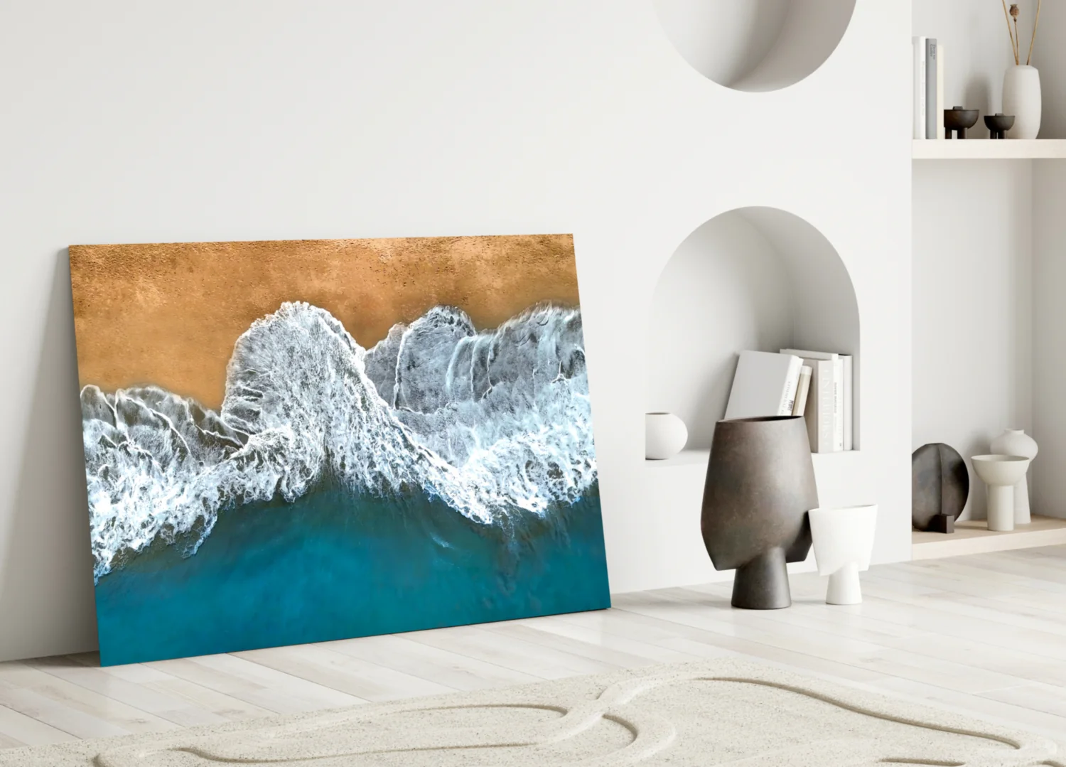 Waves Glass Wall Art - Image 3