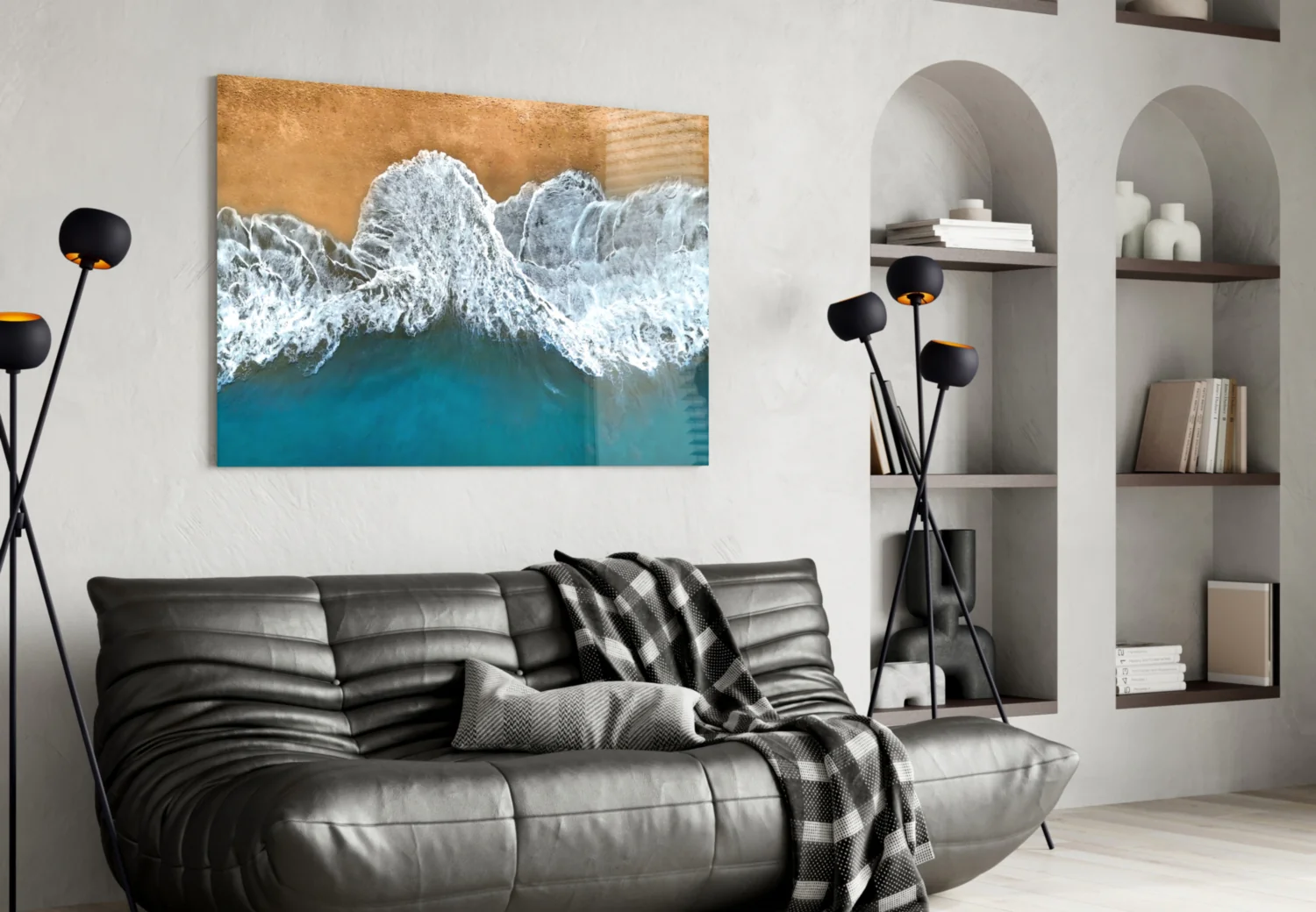 Waves Glass Wall Art - Image 4