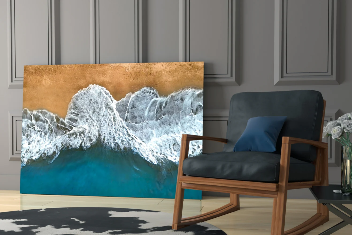 Waves Glass Wall Art - Image 6