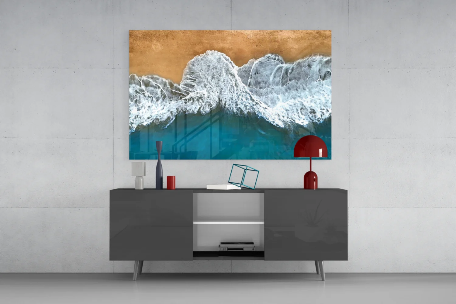 Waves Glass Wall Art - Image 8